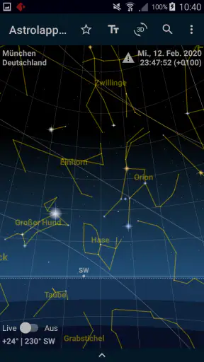 Astrolapp Live Sternkarte screenshot