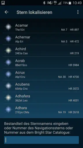 Astrolapp Live Sternkarte screenshot