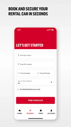 Avis Autovermietung screenshot