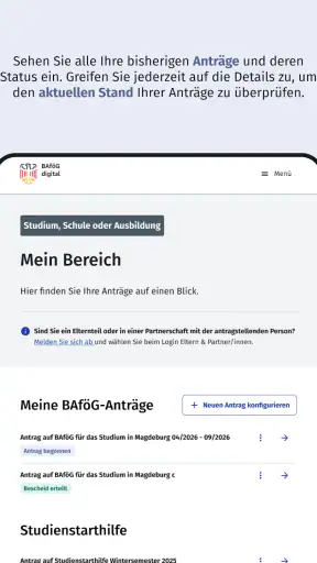 BAföG Digital screenshot
