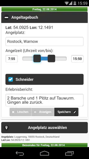 Beissindex Pro Angeln screenshot
