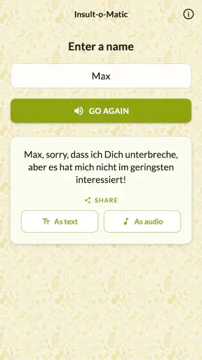 Beleidigungsautomat screenshot