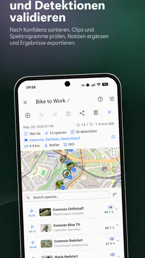 BirdNET Live screenshot