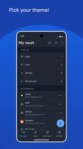 Bitwarden Passwortmanager screenshot