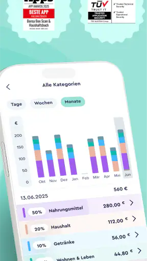 Bonsy Bon Scan & Haushaltsbuch screenshot