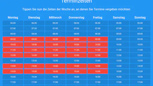 Buchungssystem screenshot