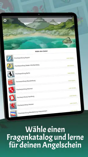 Büffeln Fischerprüfungen screenshot