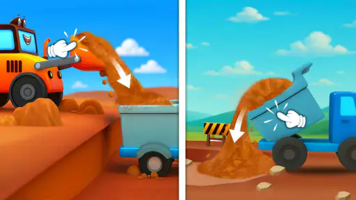 Bulldozer- und LKW-Spiele screenshot