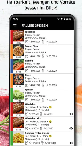 CASO Food Manager screenshot