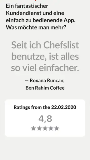ChefsList screenshot