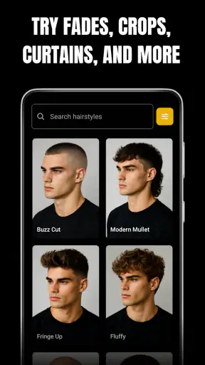 Cuttr AI Men's Haircut & Style screenshot