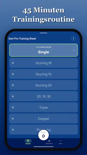 Dart Pro Training Sheet screenshot