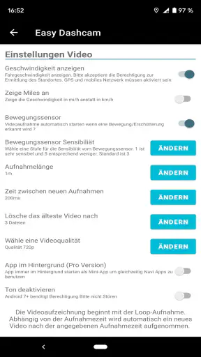 Dashcam App Deutsch screenshot