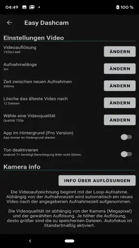 Dashcam App Deutsch screenshot