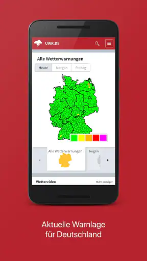 Deutsches Unwetterradar screenshot