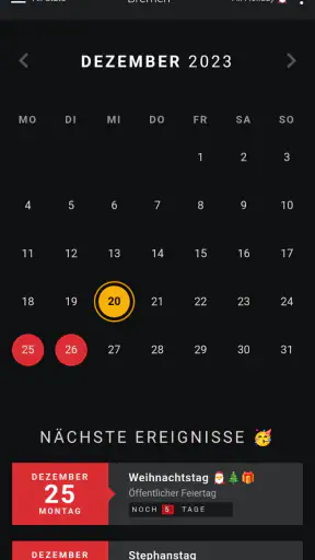 Deutschland Feiertag Kalendar screenshot