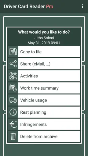 Driver Card Reader PRO screenshot