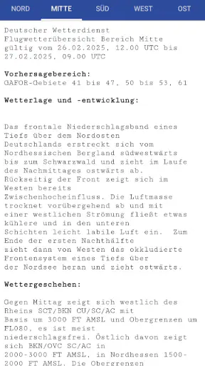 DWD FlugWetter screenshot