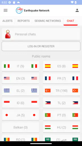 Earthquake Network screenshot