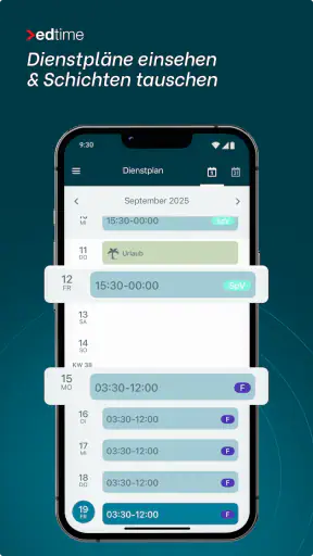 edtime Mitarbeiter-App screenshot
