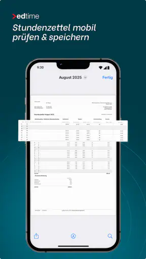 edtime Mitarbeiter-App screenshot