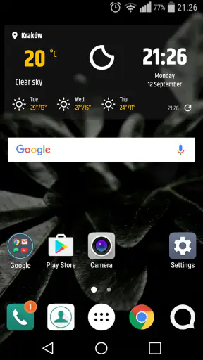 Einfaches Wetter und Uhr screenshot