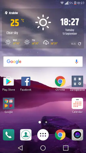 Einfaches Wetter und Uhr screenshot