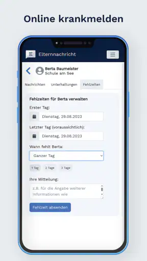Elternnachricht screenshot