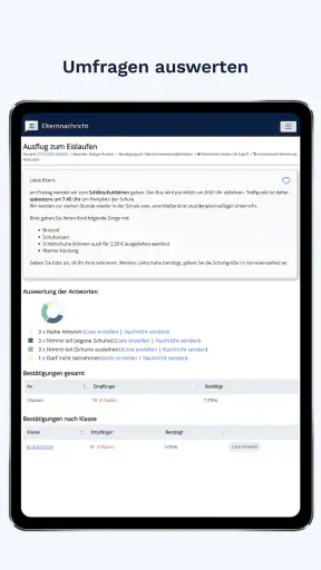Elternnachricht screenshot