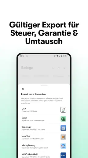 epap Kassenbon & Haushaltsbuch screenshot