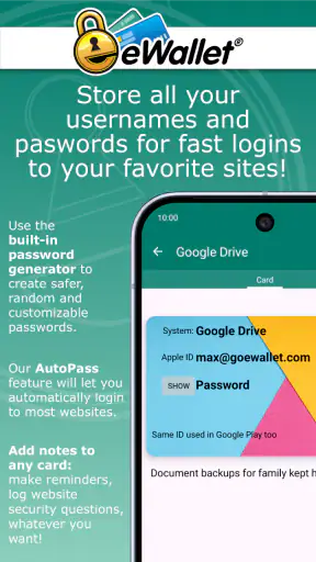 eWallet - Password Manager screenshot