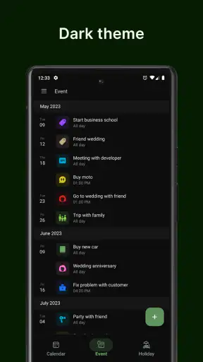 Feiertagskalender screenshot