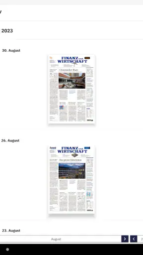 Finanz und Wirtschaft E-Paper screenshot