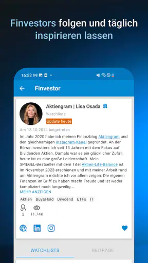 Finanzen100 - Börse & Aktien screenshot