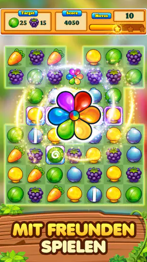 Garten Match 3 Puzzlespiel screenshot