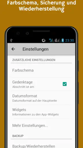 Geburtstage und Ereignisse screenshot