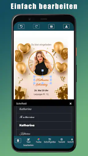 Geburtstagseinladung screenshot