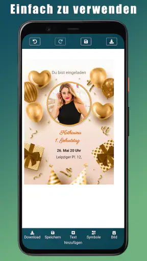 Geburtstagseinladung screenshot