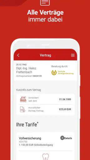 Generali GesundheitsApp screenshot
