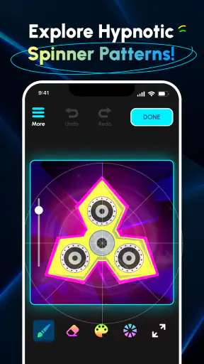 Glow Finger Spinner Art App screenshot
