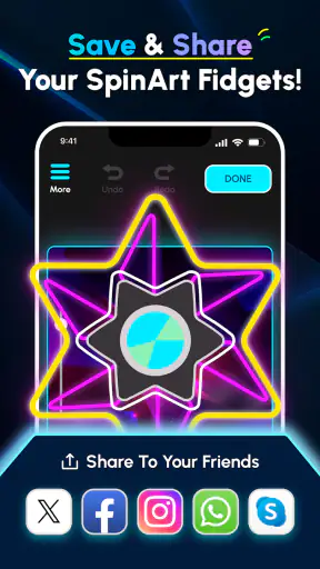 Glow Finger Spinner Art App screenshot