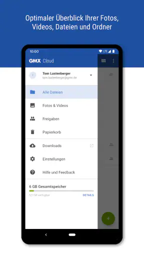 GMX Cloud screenshot