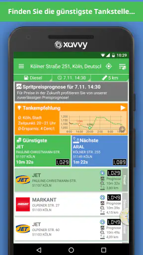Günstig tanken mit xavvy fuel screenshot