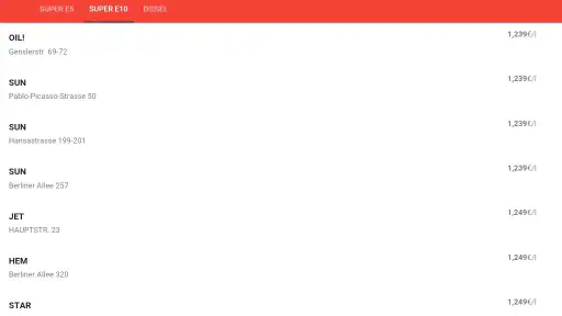 Günstig Tanken Preisvergleich screenshot