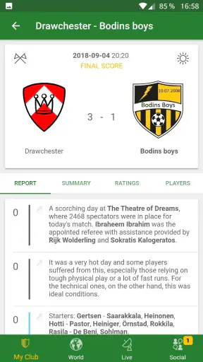 Hattrick Fußballmanager-Spiel screenshot