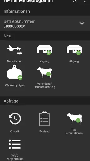 HI-Tier Meldeprogramm screenshot