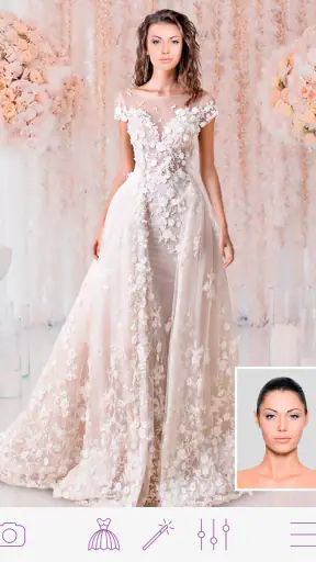 Hochzeitskleid Bildbearbeitung screenshot