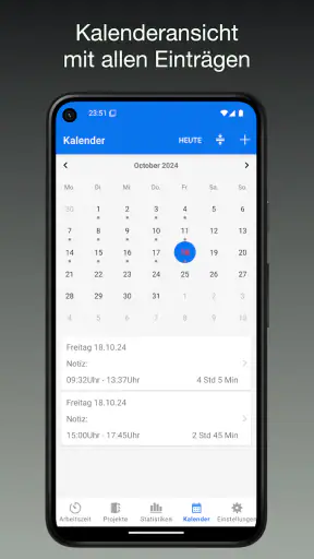 iboChron -Arbeitszeiterfassung screenshot