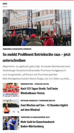 IG Metall App screenshot