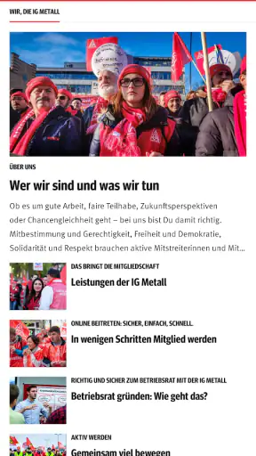 IG Metall App screenshot